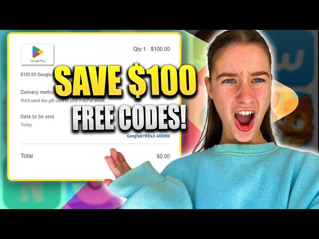 How YOU can get FREE Google Play Gift Cards (EASY)  Redeem Google Play Gift Card Codes For Free !!