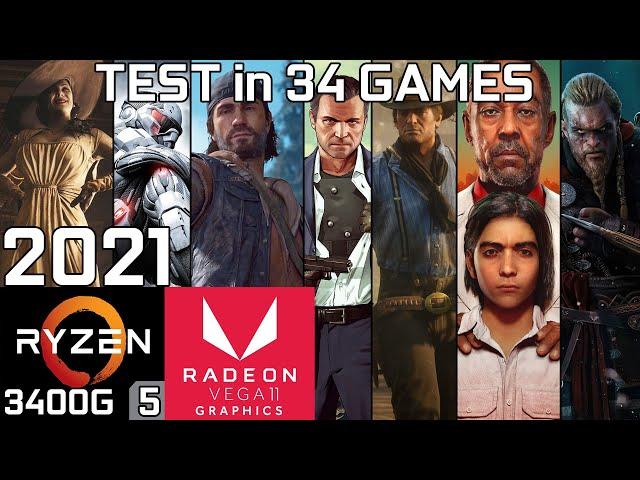 Test 34 Games with Ryzen 5 3400G Vega 11 & 16GB RAM