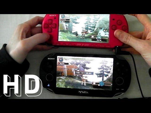 PS VITA vs Sony psp 3000 with Monster Hunter Freedom Unite