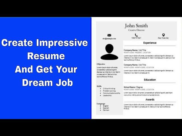 Create  Resume with Google Docs