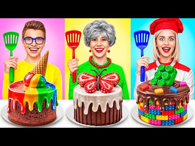 Me vs Grandma Cooking Challenge! Cake Decorating Funny Challenge by RATATA BOOM