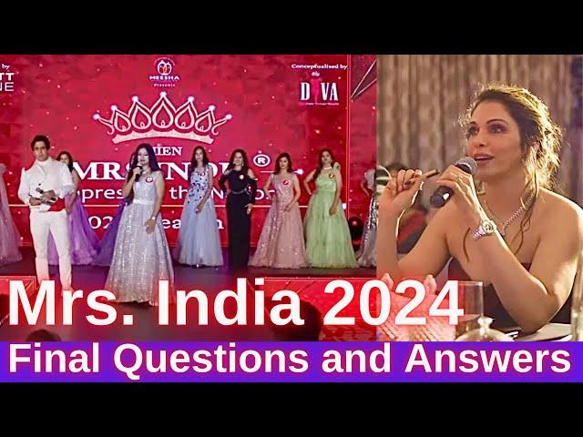 Mrs. India 2024 | Silver | Final Questions and Answers