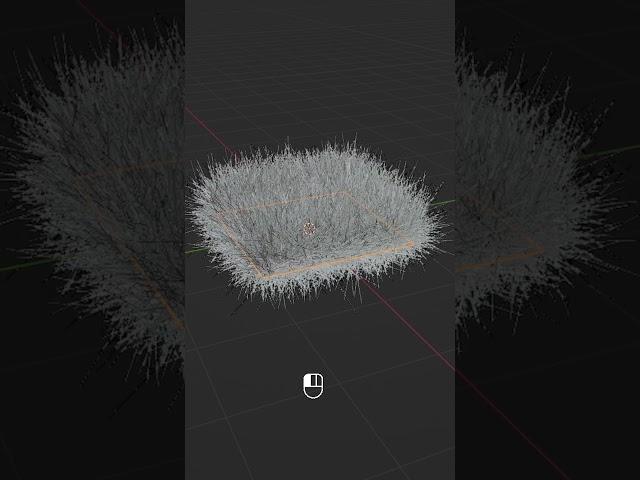Как создать траву в blender за 1 минуту? #shorts