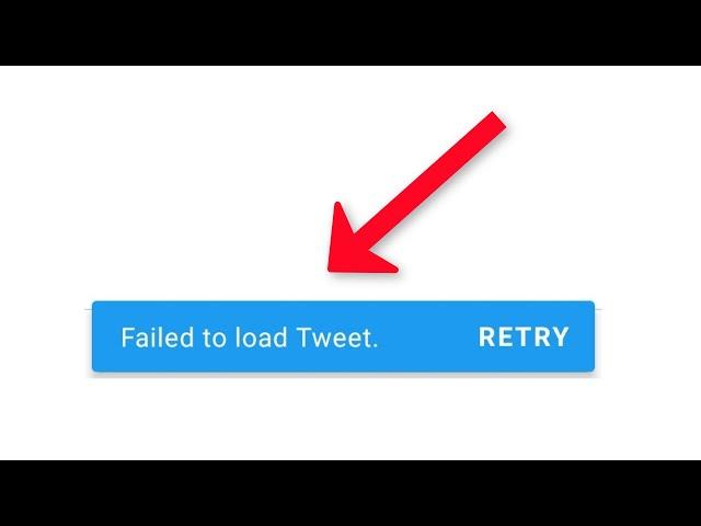 How To Fix Twitter - Failed To Load Tweet Error - Android & Ios - Fix Twitter Network Error