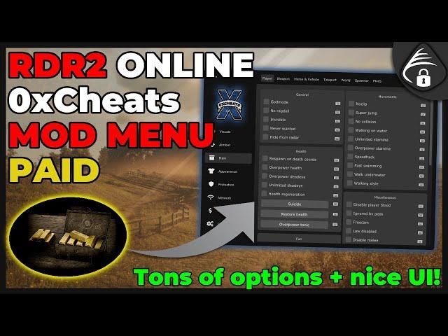 0xCheats RDR2 ONLINE | PAID RDR2 Mod Menu | Easy Navigation + Tons of Options | Buy, DL and Inject!