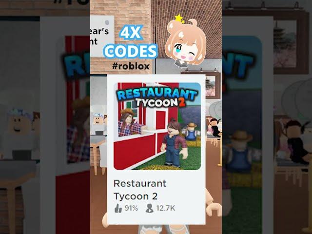 FREE codes on Restaurant Tycoon 2 #shorts