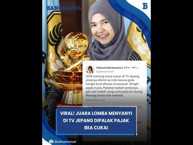 Viral! Juara Lomba Menyanyi di TV Jepang Dipalak Pajak Bea Cukai Untuk Ambil Pialanya