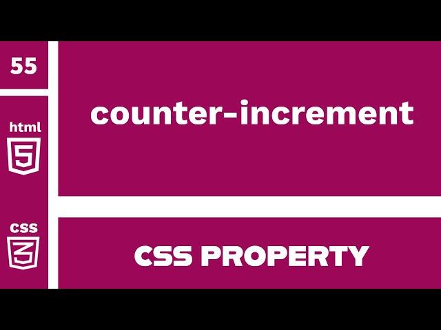 CSS Property : counter-increment Explained !