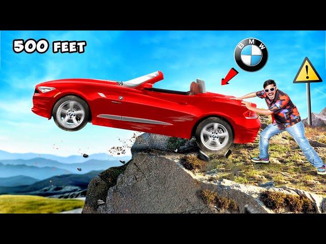 Throwing Our BMW from 500 Feet Mountain | लाखों का नुकसान हो गया | DO NOT TRY