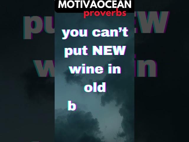 "New Wine, Old Bottles: Embrace Change for Growth "MOTIVAOCEAN