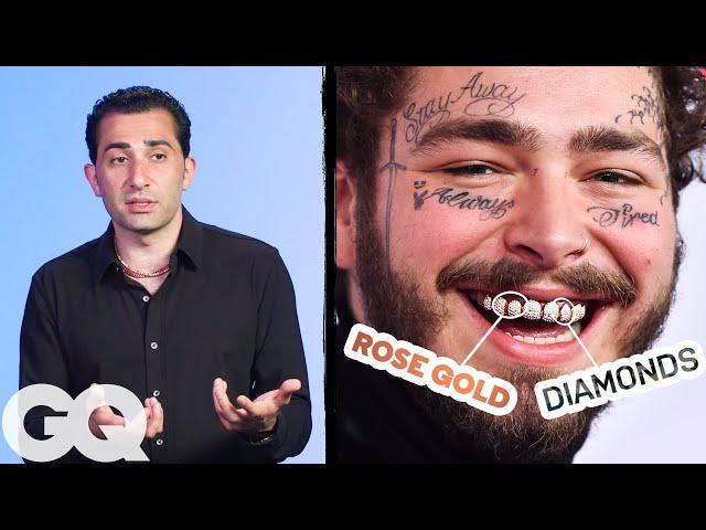 Jewelry Expert Critiques Post Malone's Jewelry Collection | Fine Points | GQ