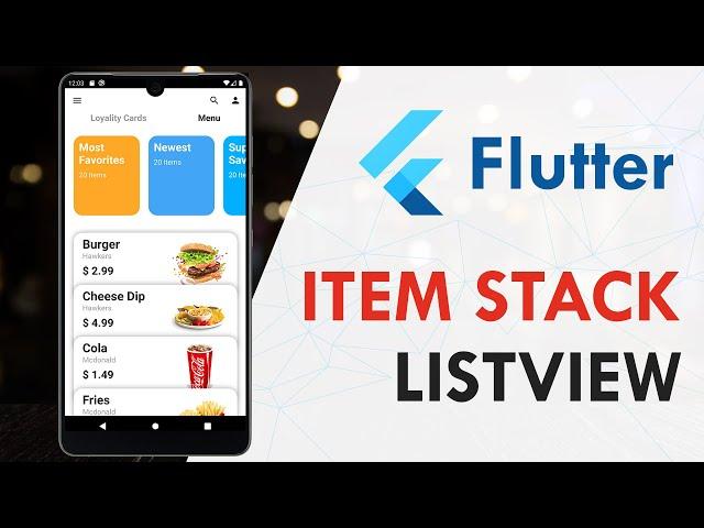 Flutter Stacked Item ListView | Flutter UI Design Tutorial | Scroll Animation