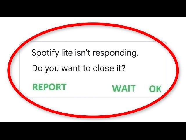 How To Fix Spotify Lite Isn't Responding Error Android & Ios - Spotify Lite Not Open Problem - Fix