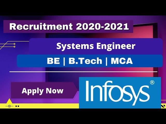 INFOSYS Off Campus Drive For 2021 Batch | Infosys Recruitment 2020 | Infosys Hiring 2021 Batch