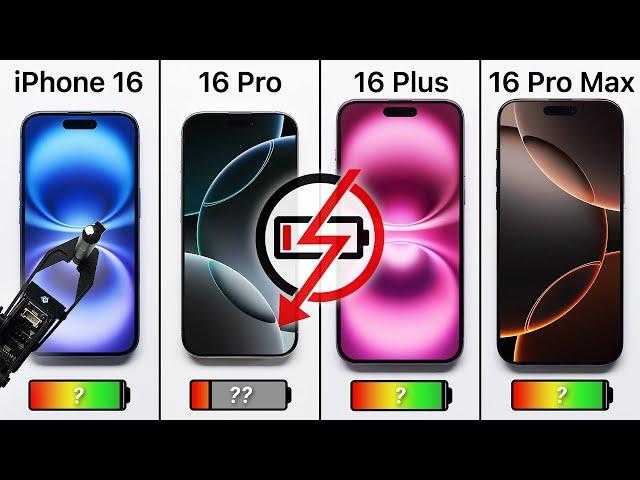 iPhone 16 vs. 16 Plus vs. 16 Pro vs. 16 Pro Max Battery Test!