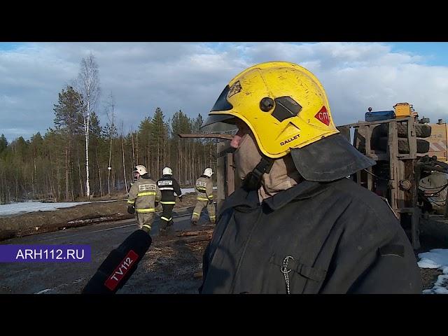 ДТП на трассе М-8: один человек погиб при столкновении лесовоза и внедорожника