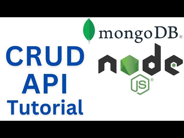 How to Build a CRUD API - Node, Express, MongoDB (2024)