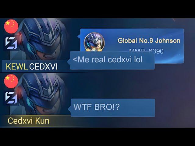 I MET ANOTHER CEDXVI in SOLO RANK!(He says im fake) - Mobile Legends