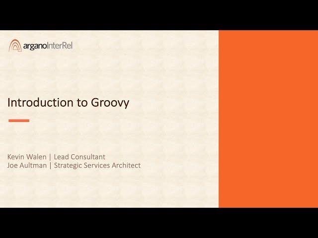 Introduction to Groovy