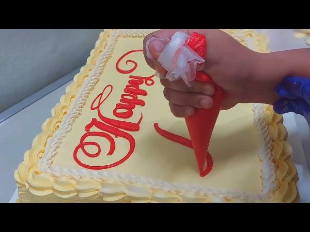 cake writing tutorial!