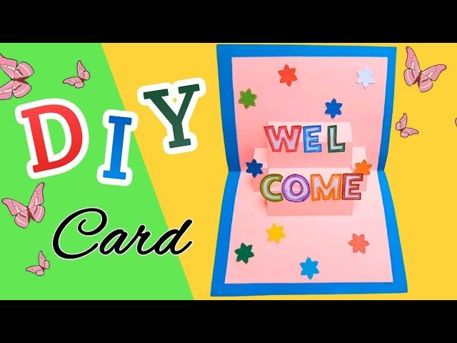 How To Make Welcome Card || Back To School Card || DIY Pop Up Card || Greeting Card