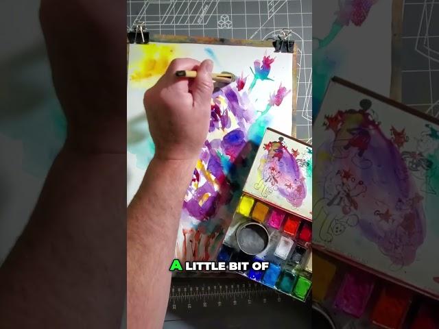 Mastering Watercolor: Background and Final Touches to Purple Roses!