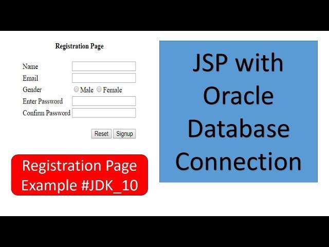 JSP with Oracle Database connection || Registration Page Example