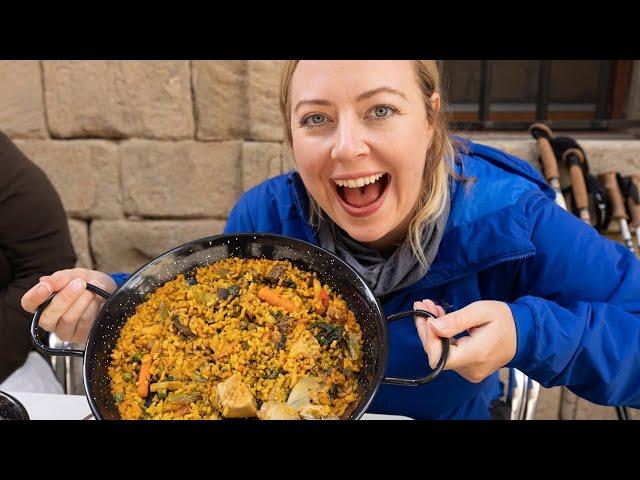 My first PAELLA in SPAIN! | Food on the Camino de Santiago | Puente la Reina to Villatuerta