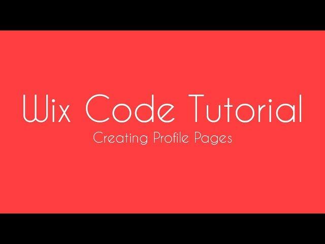 Wix Code Tutorial - Creating A Member Profile Page in Wix - Wix For Beginners