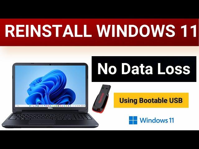 How to Reinstall Windows 11 Without Losing Data | Windows 11 Re-install Kaise Karen Bina Data Loss