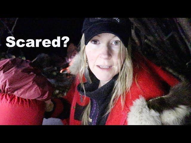 Alone in the Woods | My Scariest Moment Ever | Debris Shelter Overnight