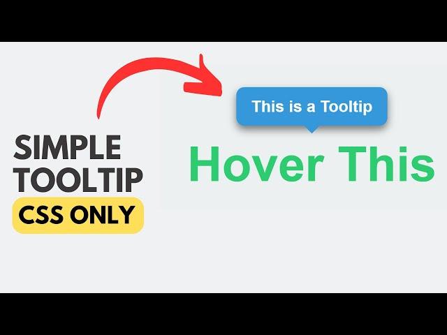 How to Make Tooltip on Hover using CSS Only - CSS Animation Tutorial