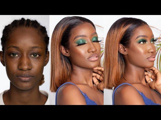 DARK SKIN HAIR & MAKEUP TRANSFORMATION | WORTH TO BUY LACE WIG ft. Sogoodhair