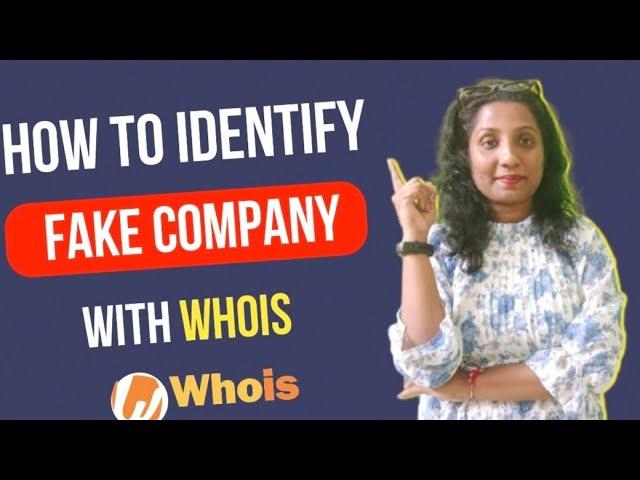 How to identify fake company domain with whois, What is whois know advantage of whois with Hany&Tech