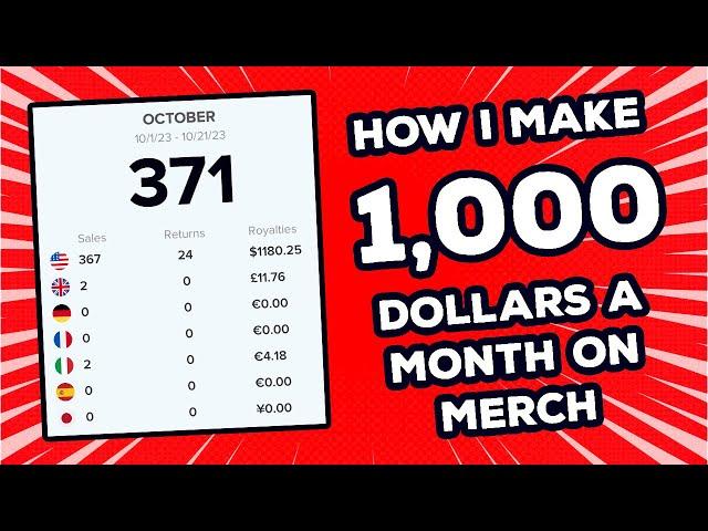  My EXACT Strategy On How I Make OVER 1,000 DOLLARS a Month On Merch By Amazon (2023)