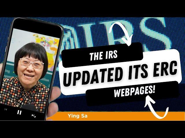 IRS updated its ERC Webpages!