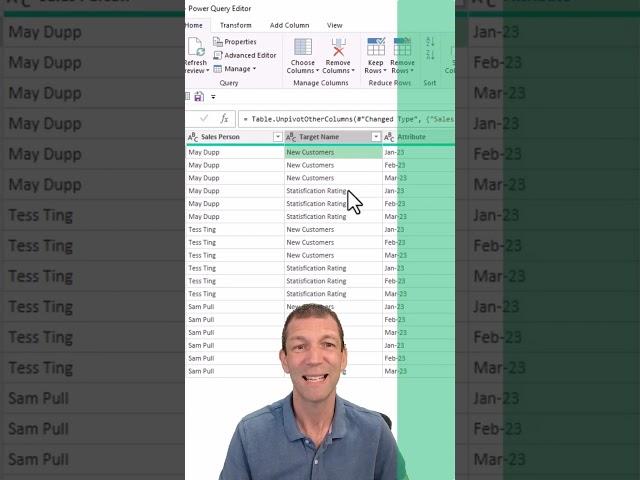 Pivot & Unpivot in Excel Power Query