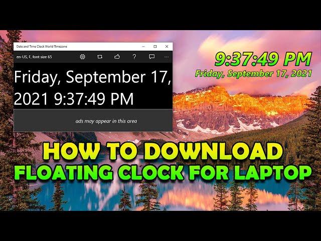 How to download floating clock for laptop