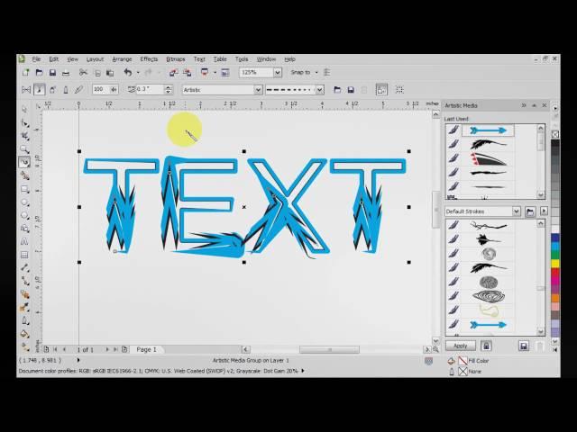 Corel Draw X5 Artistic Media Tutorial