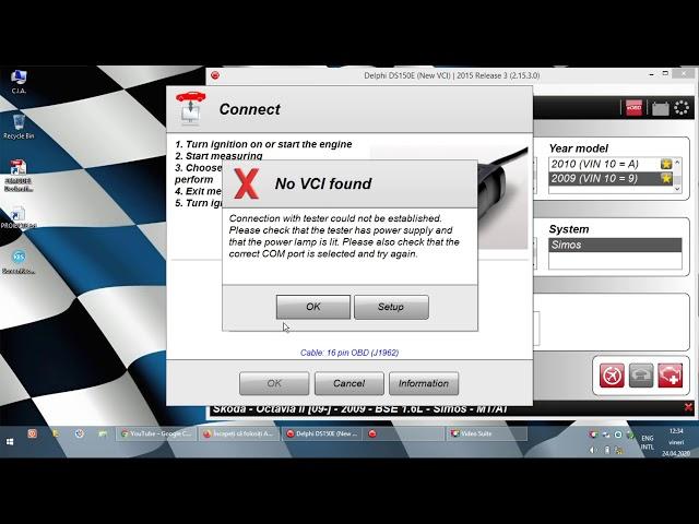 Delphi Ds150E - NO VCI FOUND - Solved !