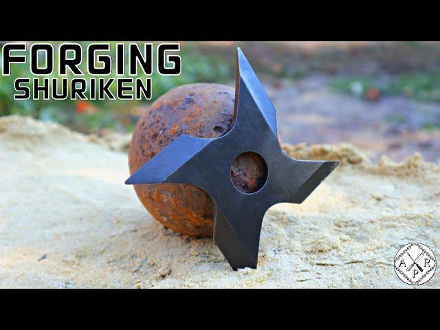 Rusty Bearing Ball FORGED into a SHURIKEN