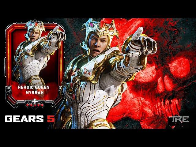 Playing as HEROIC QUEEN MYRRAH in GEARS 5 (Gears 5 Heroic Character Reward Gameplay)