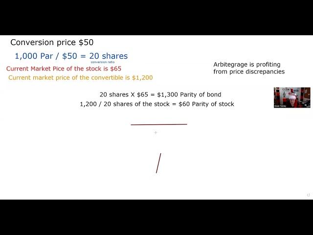 Series 7 Exam Prep - Arbitrage opportunity!  Convertible Bond Trading Below Parity!