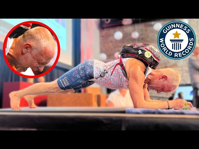 Longest Plank with a 40 Pound Pack - Guinness World Records