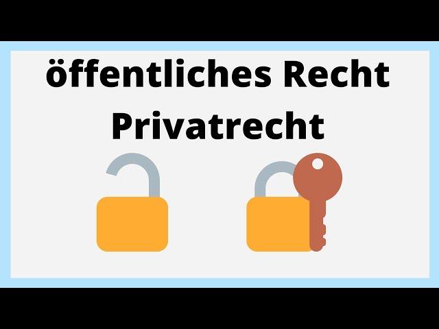 Unterschied Öffentliches Recht und Privatrecht | einfach erklärt