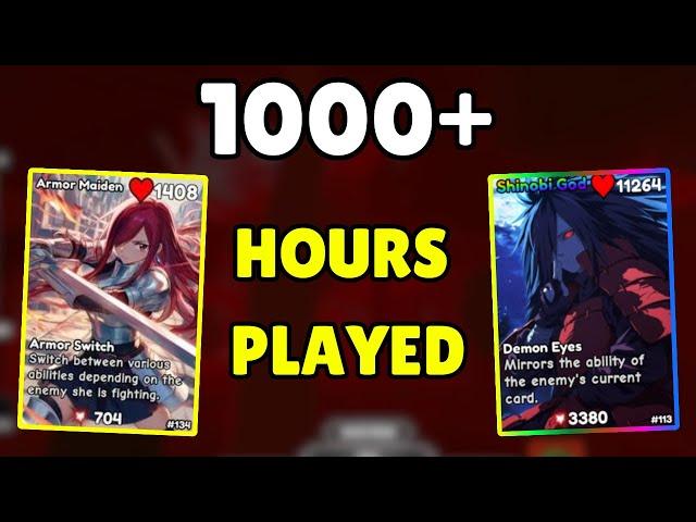 Spending 1000 HOURS in Anime Card Battle Roblox