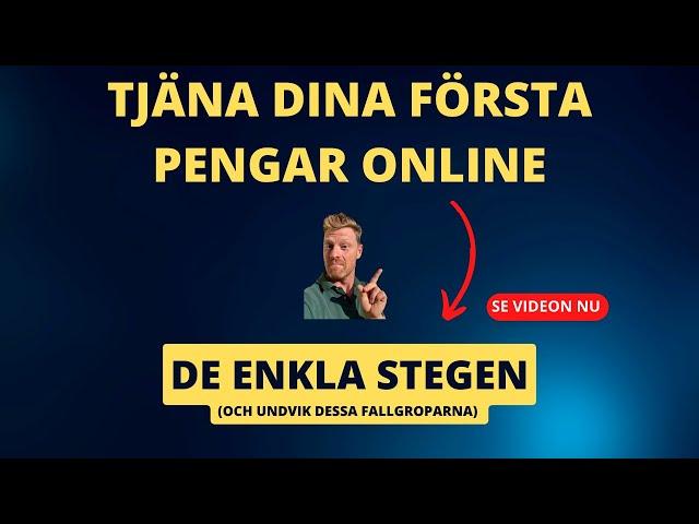 Tjäna dina första pengar Online. Och undvik det vanligaste misstaget