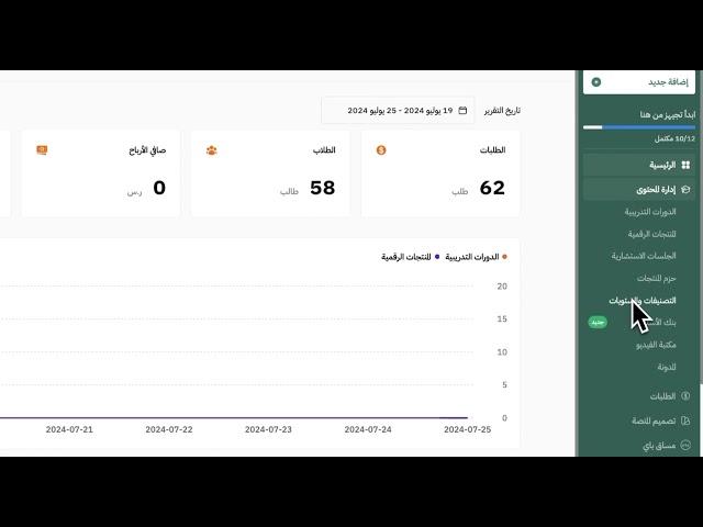 01 إضافة تصنيف جديد لدوراتك ومنتجاتك على مساق