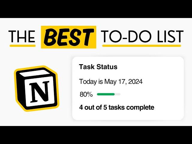 Build a Notion To-do List with Progress Bar & Stats (+ Template)