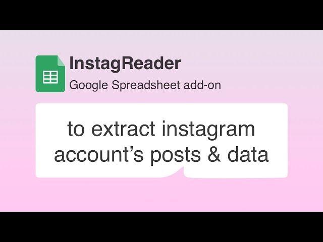 instagReader - how to get posts